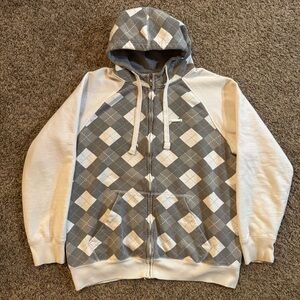 Ecko Unltd argyle zip up hoodie